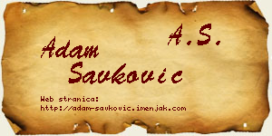 Adam Savković vizit kartica